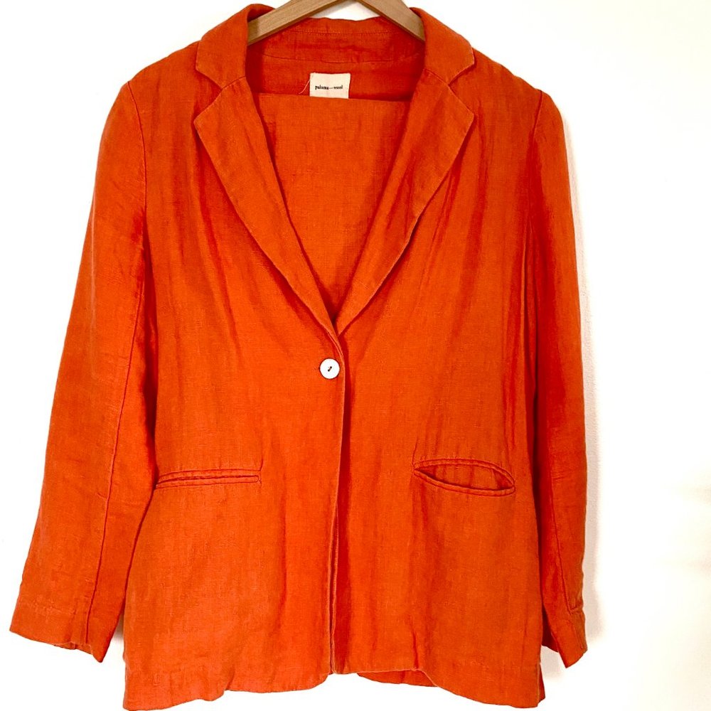 PALOMA WOOL Orange Linen Pant Suit Set
